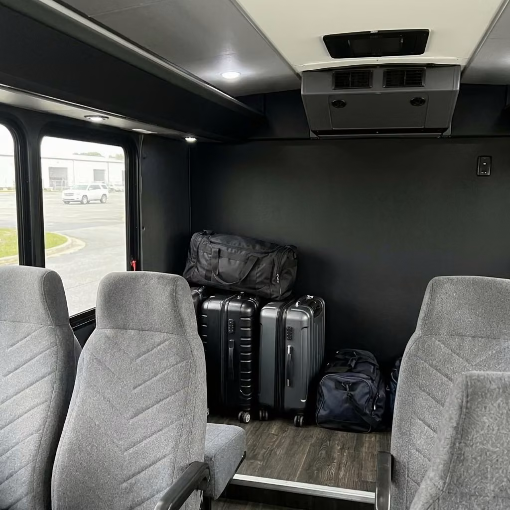 lauderdale lakes 15 passenger minibus luggage area