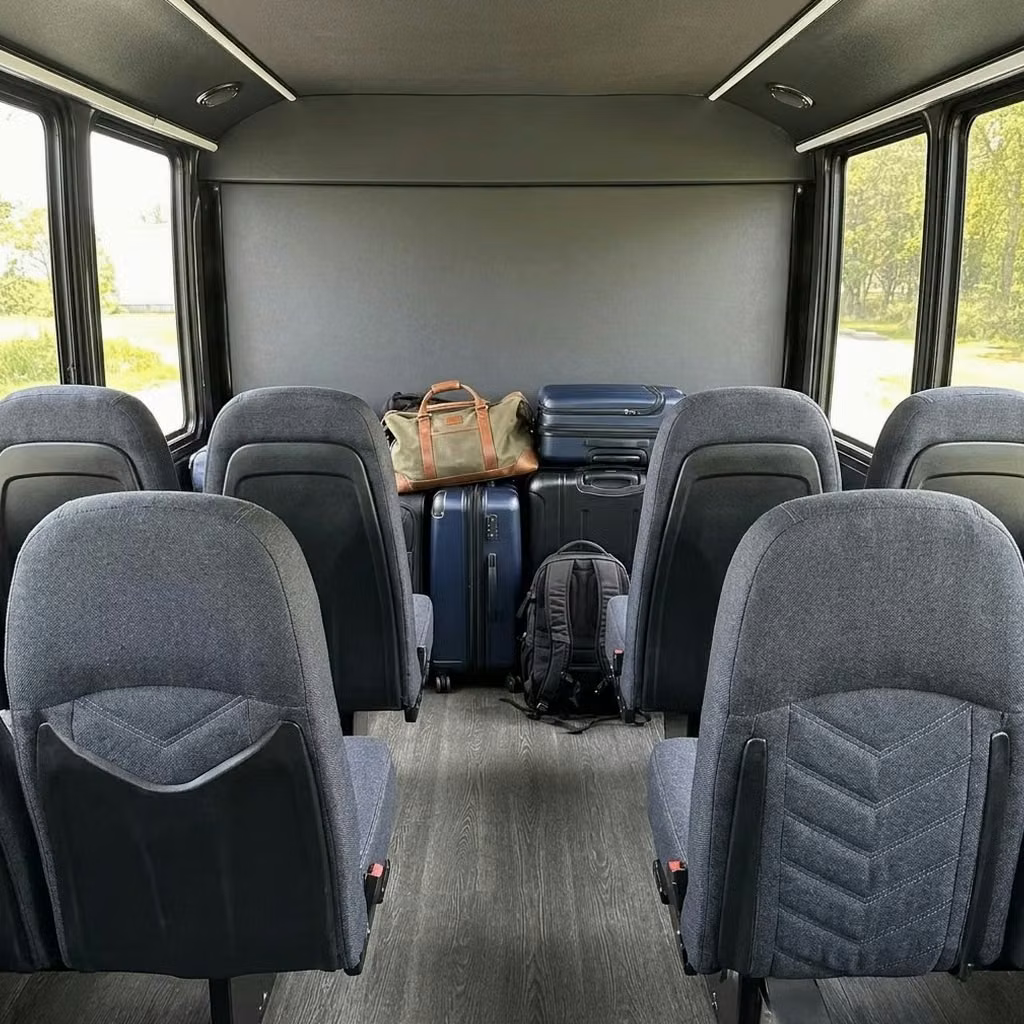 lauderdale lakes 25 passenger minibus luggage area