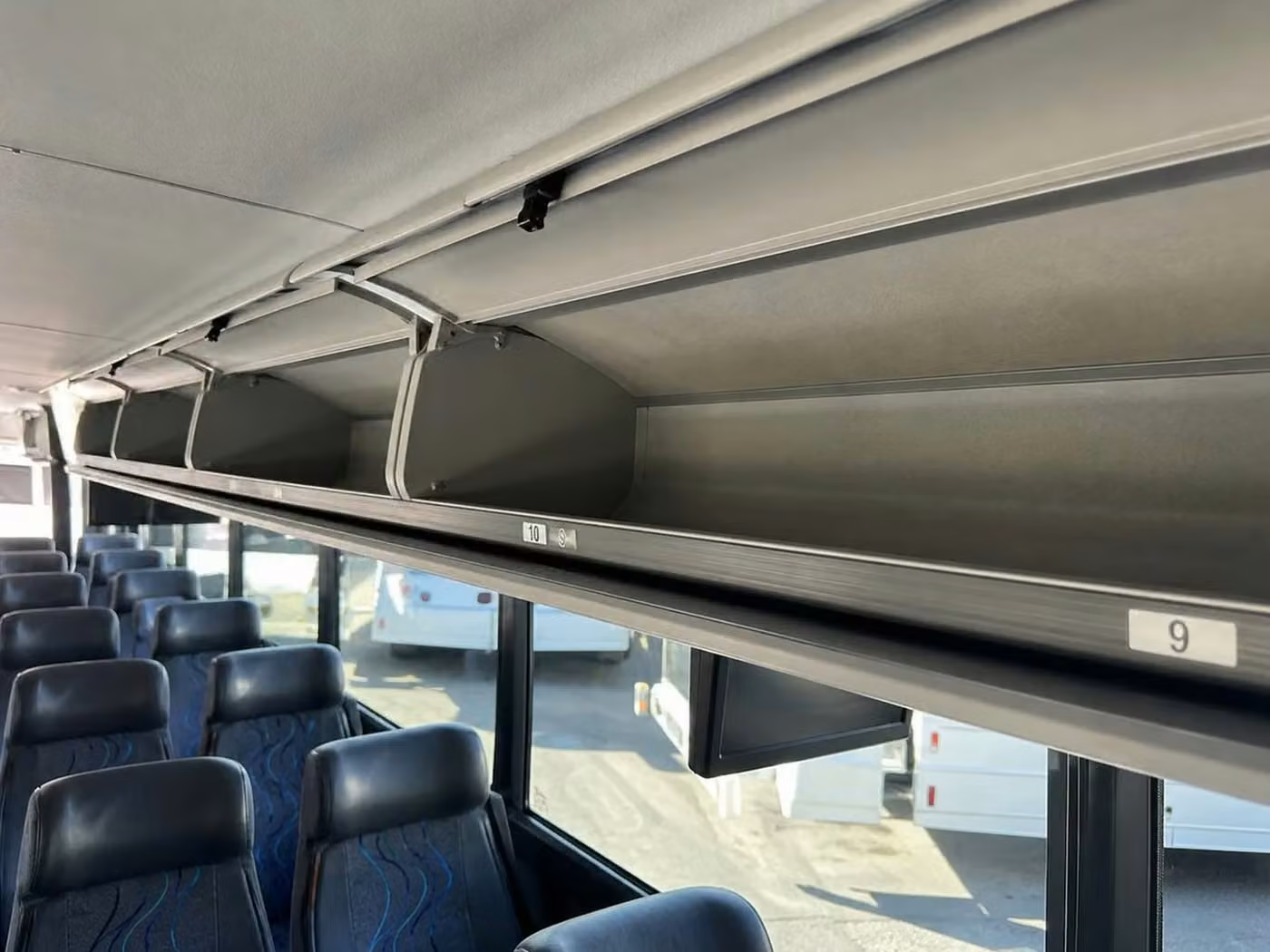 lauderdale lakes 56 passenger charter bus overhead storage