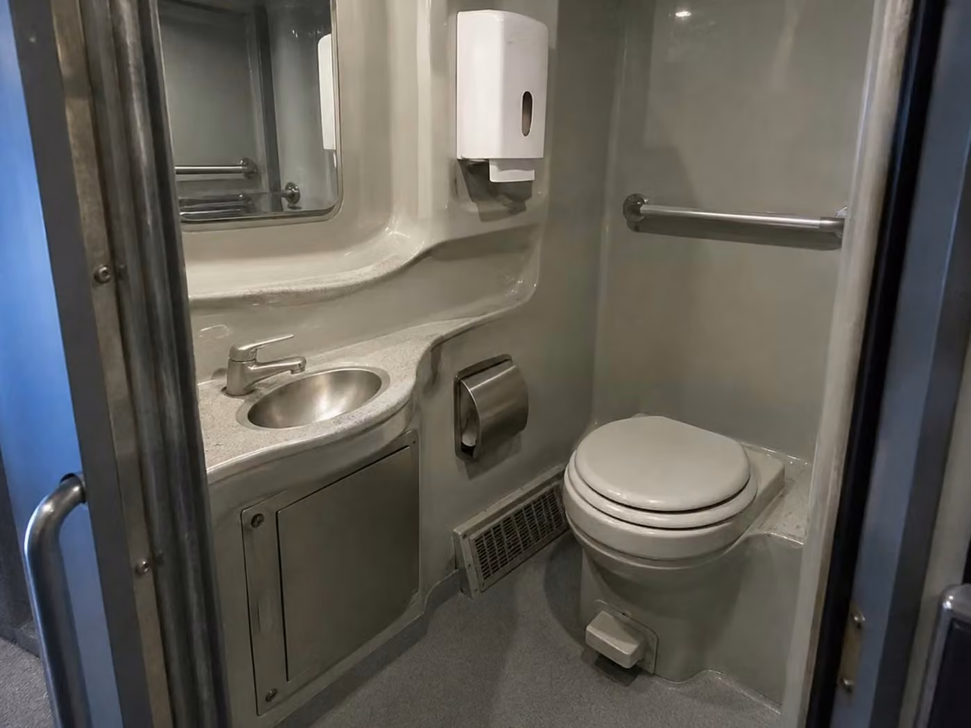 lauderdale lakes charter bus onboard restroom
