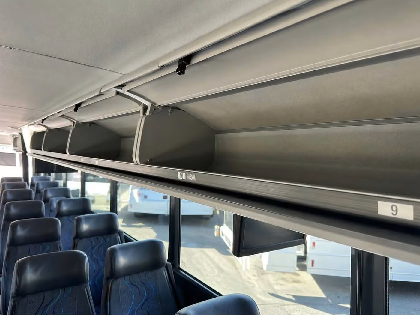 lauderdale lakes charter bus overhead storage