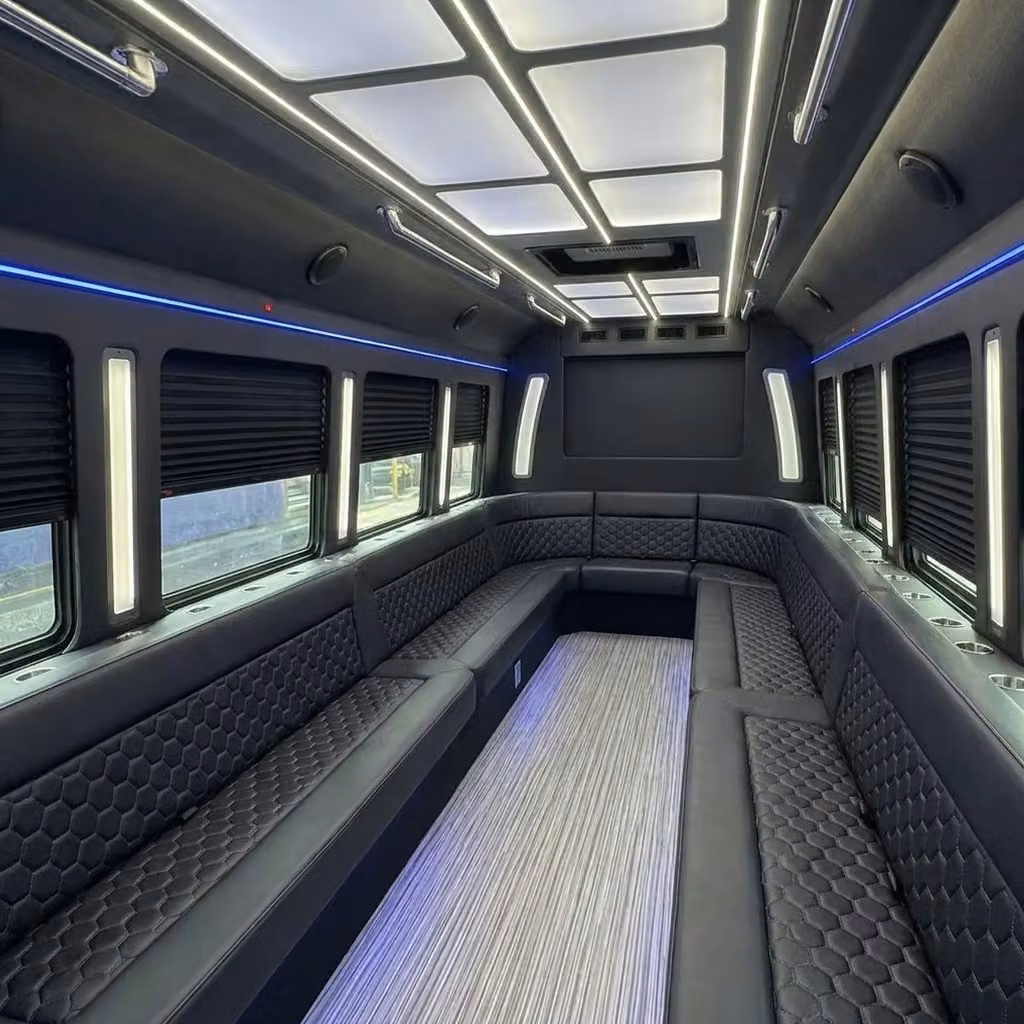 lauderdale lakes party bus wraparound seating